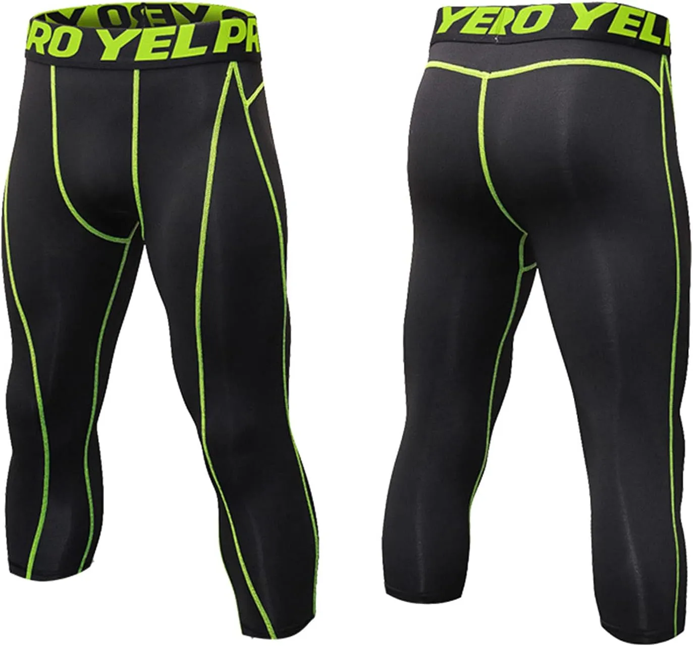 Men's Compression Pants, Athletic Leggings Base Layer Stretchy Quick Dry Workout Tights Running Yoga Gym Basketball