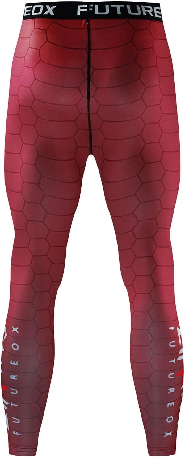 Mens Compression Pants Quick Dry Seamless Sports Running Gym Leggings Stretchy Athletic Workout Tights Pants for Men