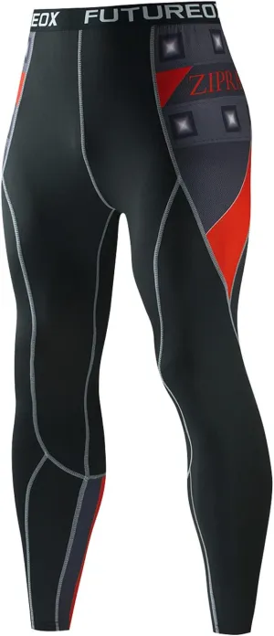 Mens Compression Pants Seamless Sports Running Gym Leggings Summer Breathable Stretchy Athletic Quick Dry Tights Pants