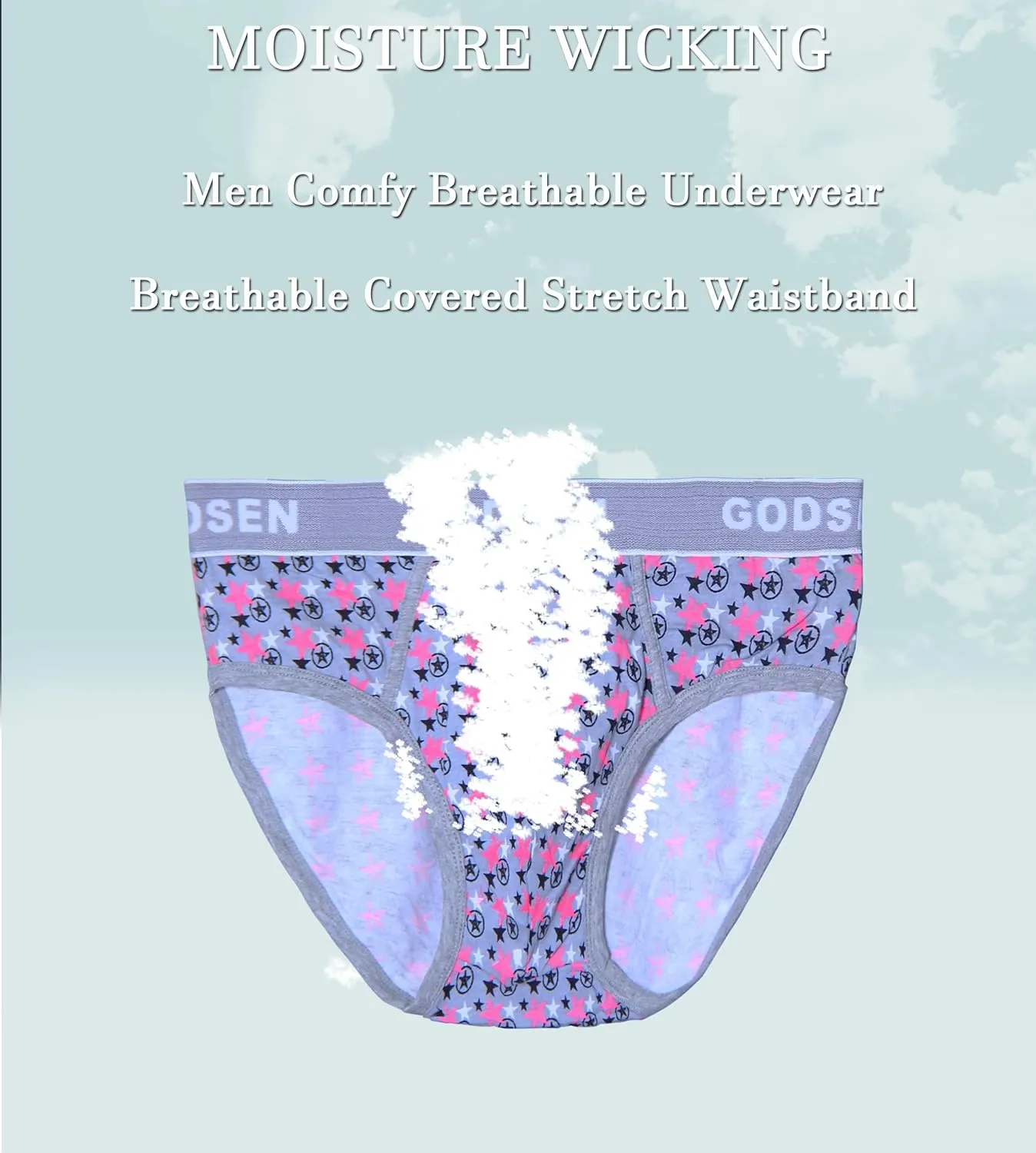 Men's Cotton Breathable Classics 3-Pack Brief, Moisture Wicking, Machine Washable