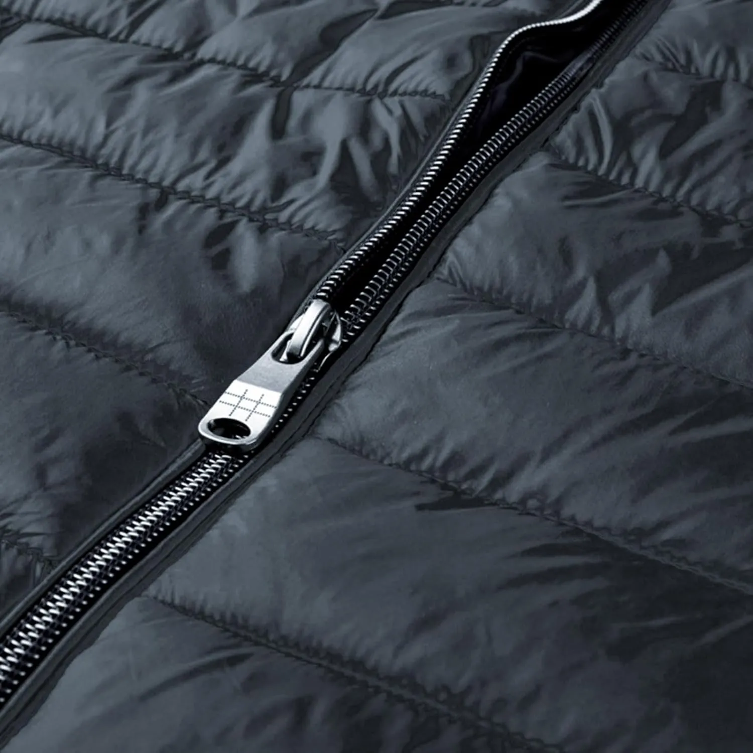 Men's Down Jackets & Coats No Hood Waterproof Full Zip Up Winter Warm Down Jacket Quilted Insulated Puffy Jackets