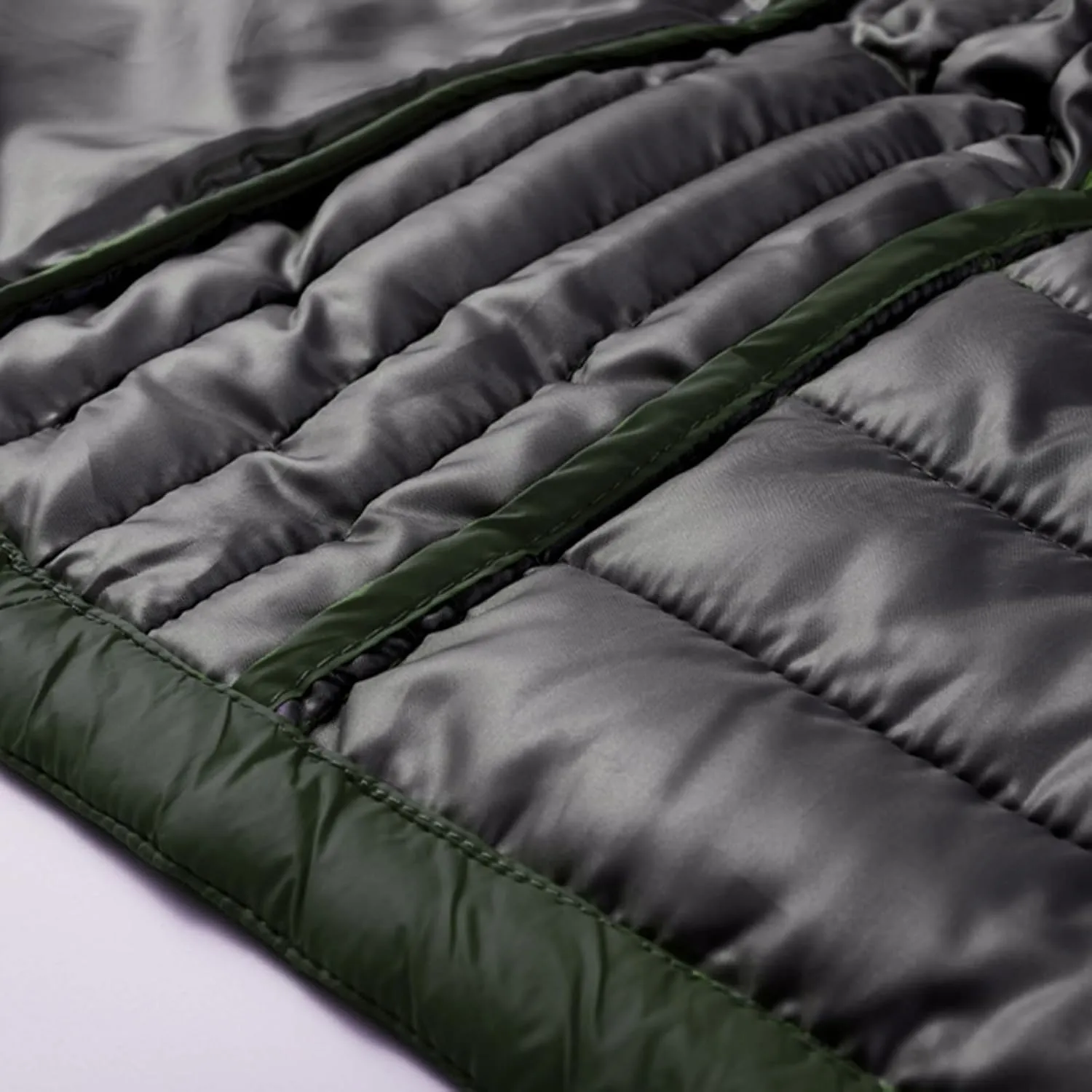 Men's Down Jackets & Coats No Hood Waterproof Full Zip Up Winter Warm Down Jacket Quilted Insulated Puffy Jackets