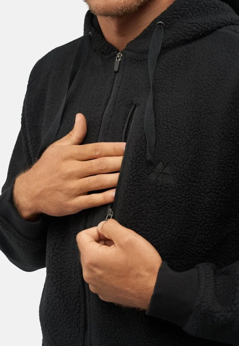 MEN'S HIGH PILE FLEECE HOODED JACKET