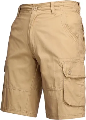 Men's Hiking Cargo Shorts Durable Multi-Pocket Retro Backpacking Summer