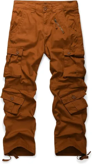 Men's Hiking Cargo Work Pants with 8 Pockets for Casual Army Combat Tactical