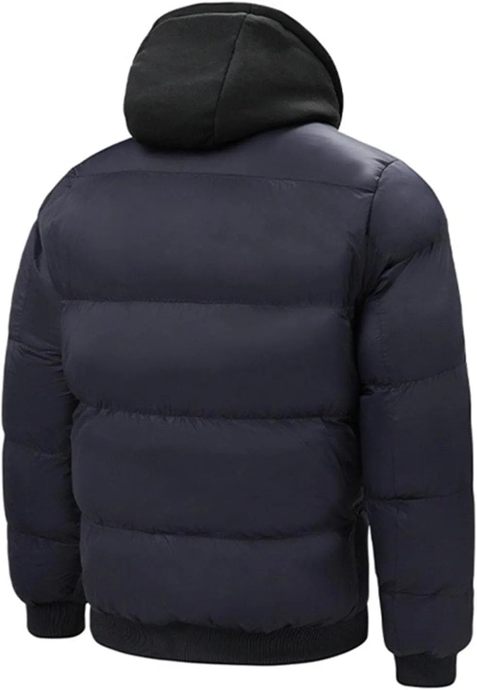 Men's Hiking Puffer Down Jacket Hooded Down Jacket Jacket Plus Size Puffer Full Zip Winter Jacket Warm Ski Coat