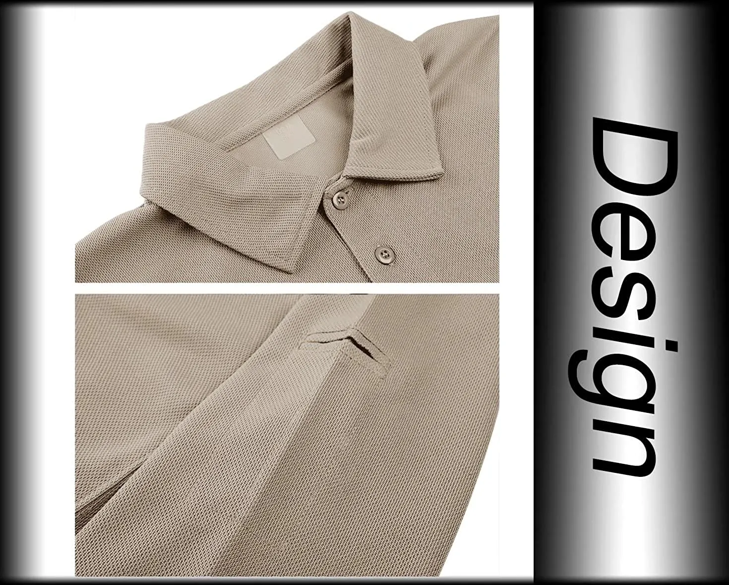 Men's Jersey Golf Polo Shirts Outdoor Pique Performance