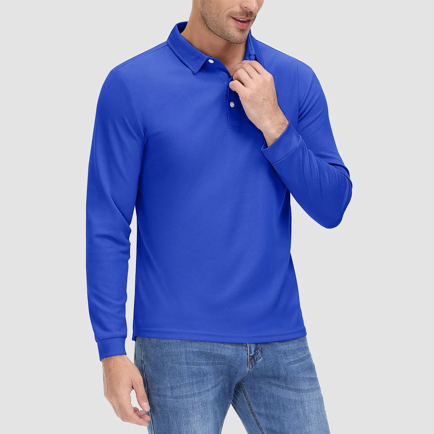 Men's Long Sleeve Polo Lands End Sun Protection Shirt Quick Dry Golf Lands End Sun Protection Shirt