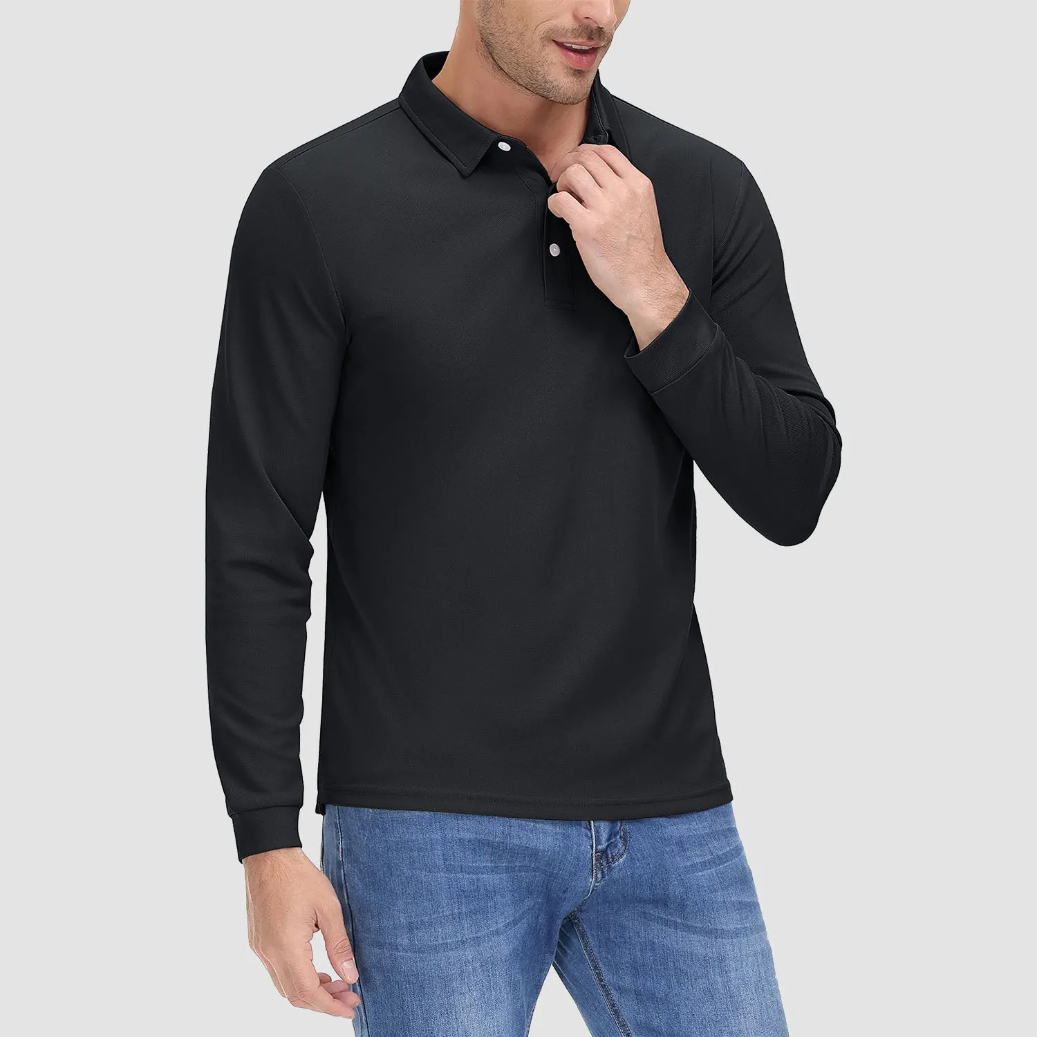 Men's Long Sleeve Polo Lands End Sun Protection Shirt Quick Dry Golf Lands End Sun Protection Shirt