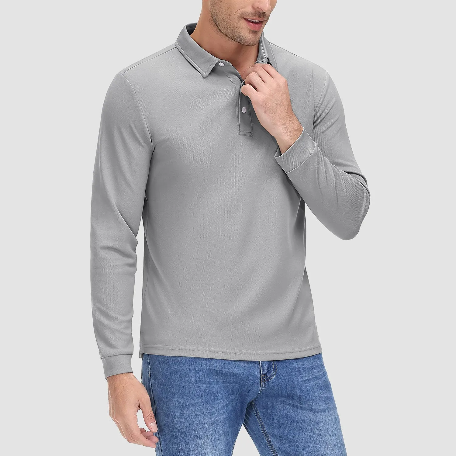 Men's Long Sleeve Polo Lands End Sun Protection Shirt Quick Dry Golf Lands End Sun Protection Shirt