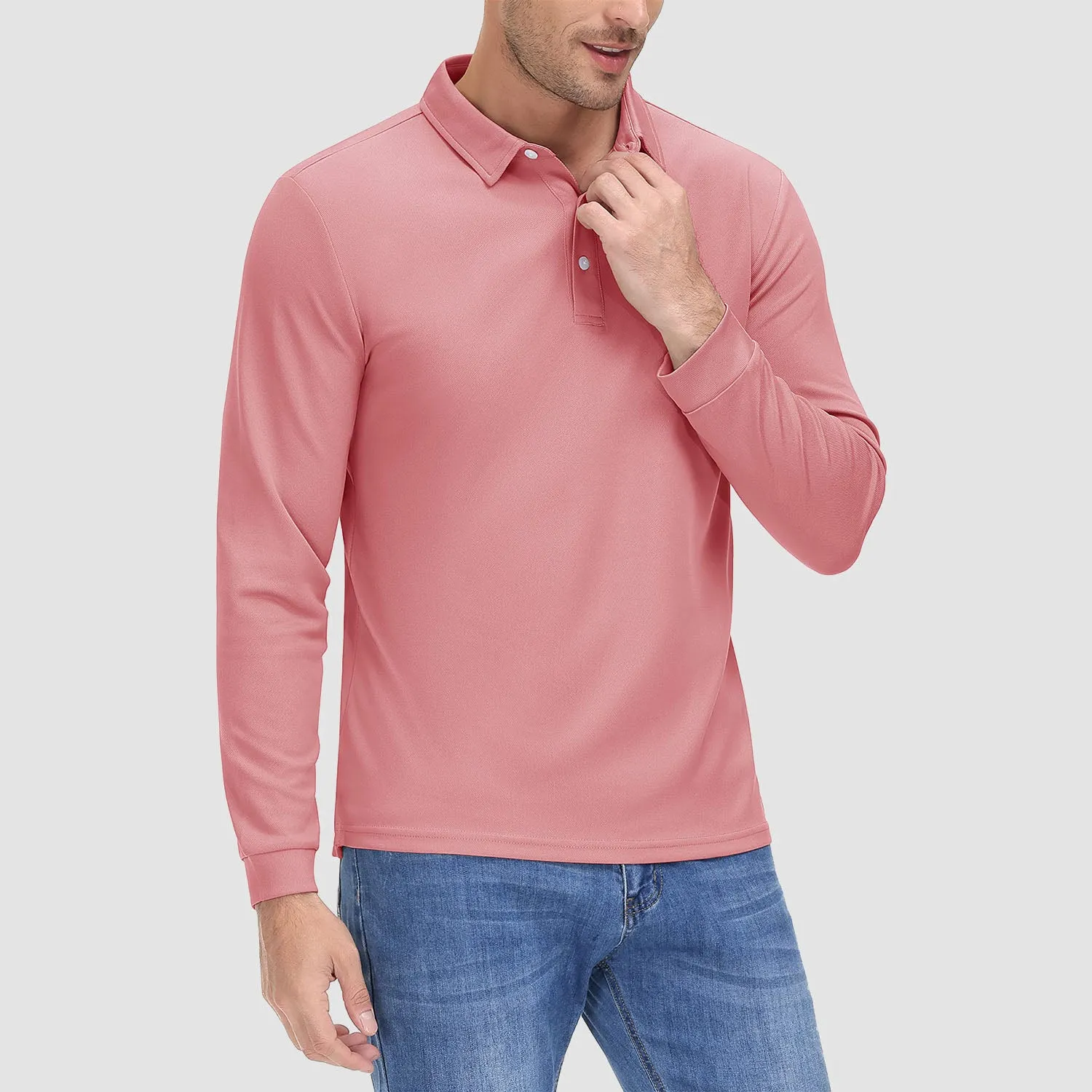 Men's Long Sleeve Polo Lands End Sun Protection Shirt Quick Dry Golf Lands End Sun Protection Shirt