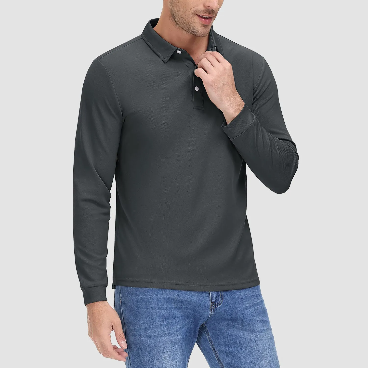 Men's Long Sleeve Polo Lands End Sun Protection Shirt Quick Dry Golf Lands End Sun Protection Shirt