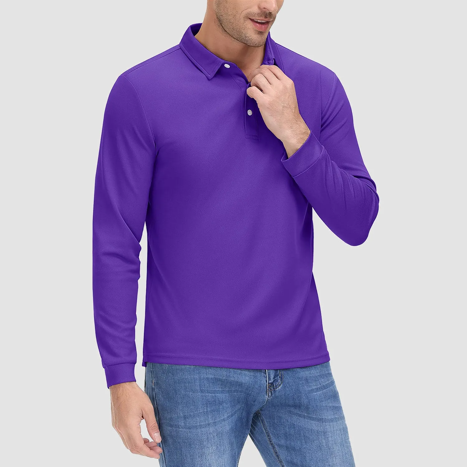 Men's Long Sleeve Polo Lands End Sun Protection Shirt Quick Dry Golf Lands End Sun Protection Shirt