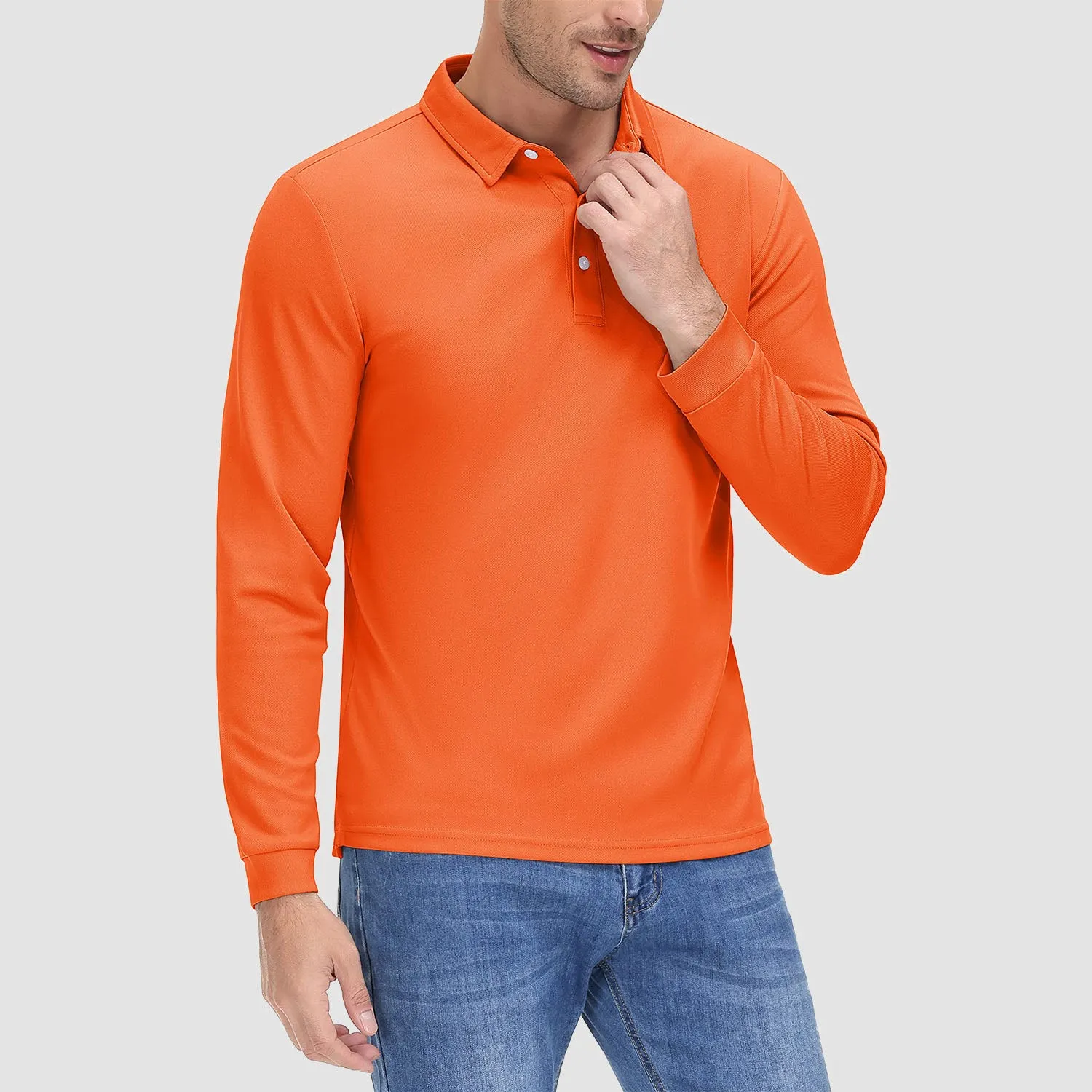 Men's Long Sleeve Polo Lands End Sun Protection Shirt Quick Dry Golf Lands End Sun Protection Shirt
