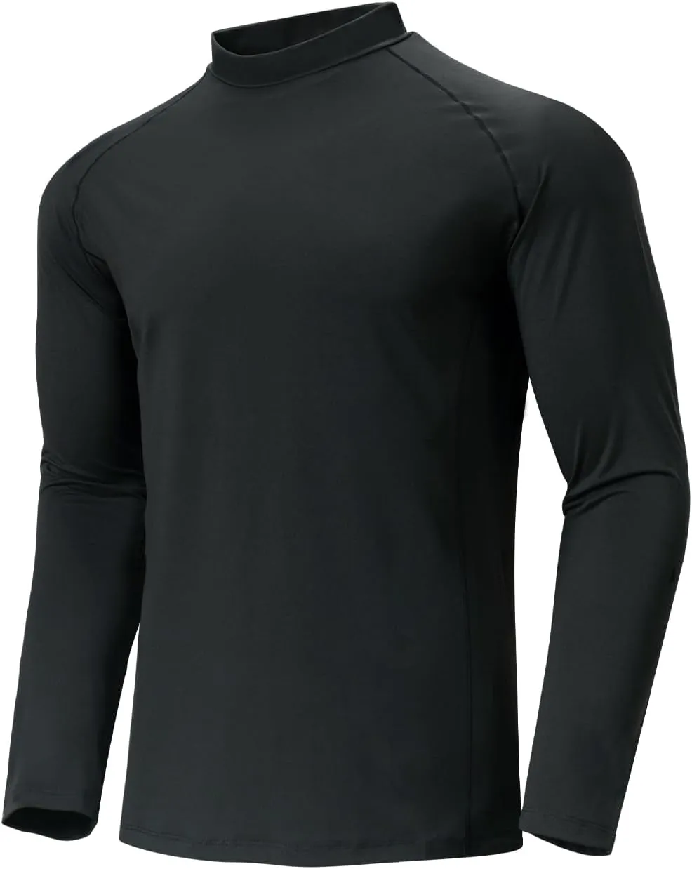 Men's Moisture Wicking Pullover Mock Neck Running Sweatshirt Long Sleeve Workout Shirts