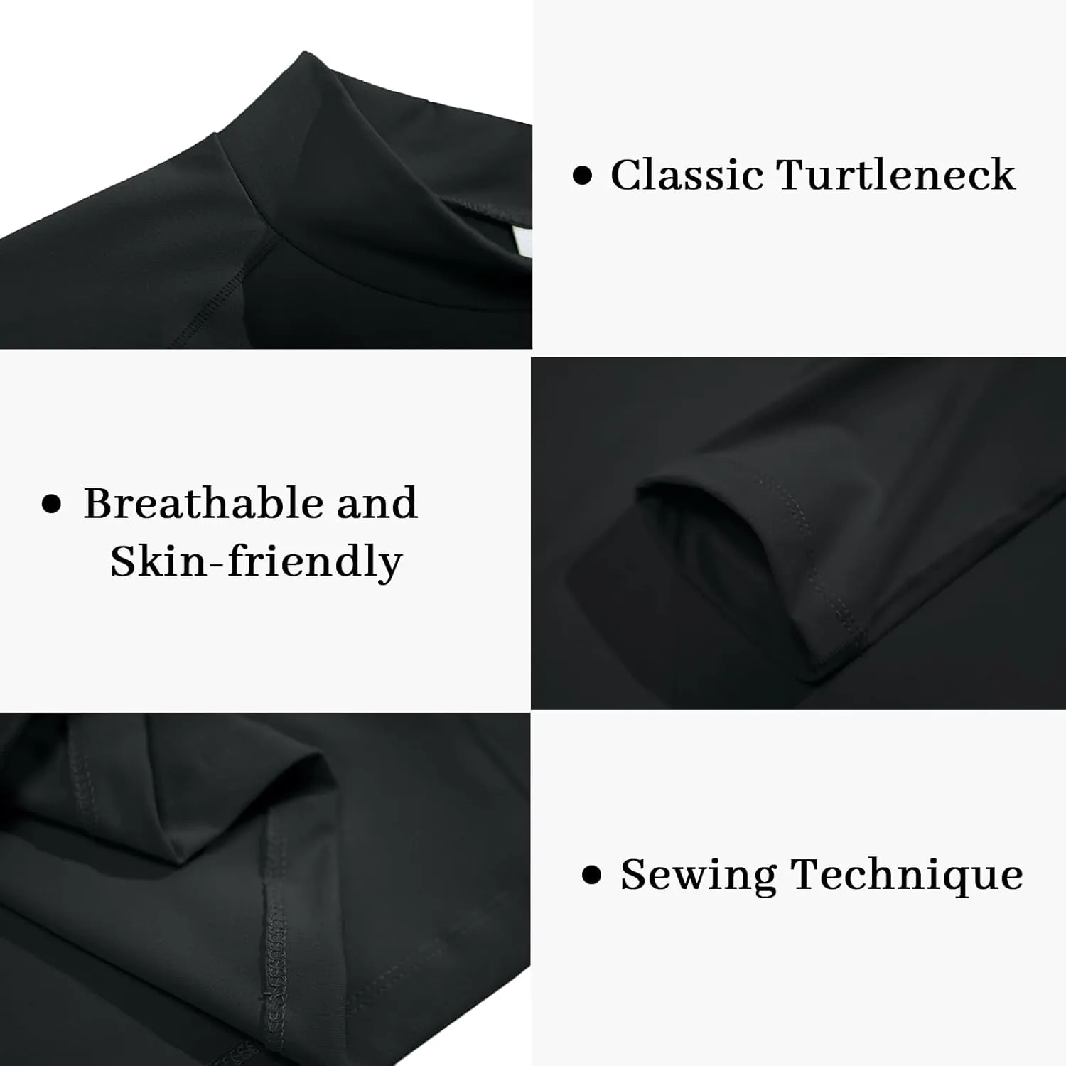 Men's Moisture Wicking Pullover Mock Neck Running Sweatshirt Long Sleeve Workout Shirts
