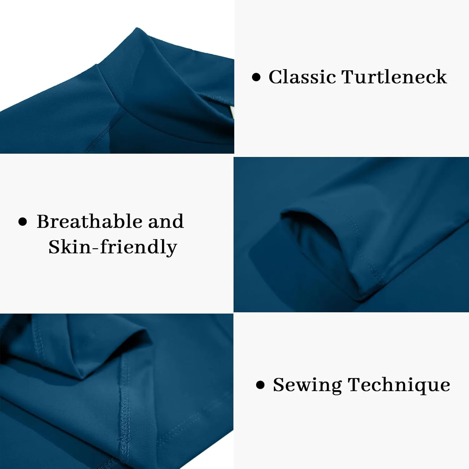 Men's Moisture Wicking Pullover Mock Neck Running Sweatshirt Long Sleeve Workout Shirts