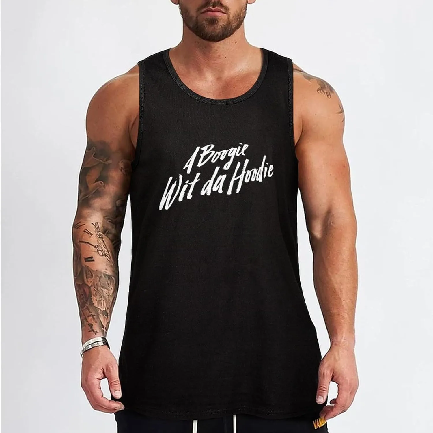 Men's Moisture-Wicking Sleeveless Shirt Durable Athletic Tank Trendy Basic Tank Top