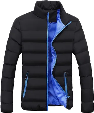 Men's Puffer Jacket Lightweight Insulated Quilted Bubble Puffer Coat Winter Trend Lightweight Soft Windproof Coats