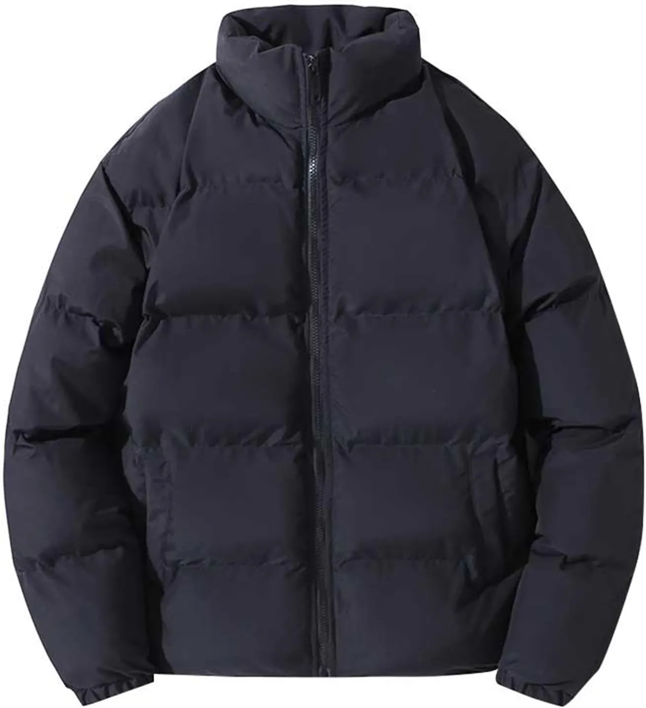Men's Puffer Jacket Lightweight Men's Winter Thickened Solid Color Casual Lightweight Warm Winter Jackets for Men