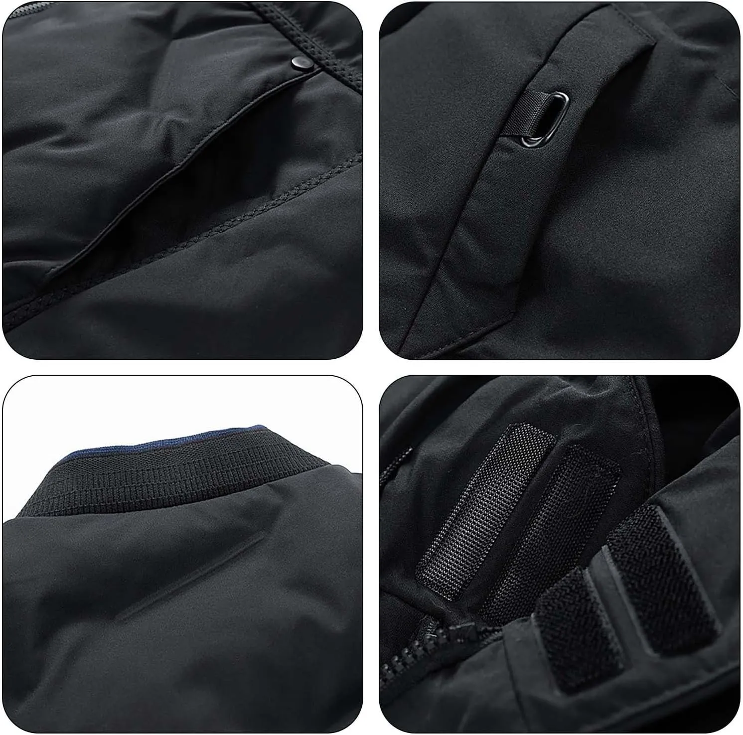 Men's Puffer Jacket Lightweight Men's Winter Thickened Solid Color Casual Lightweight Warm Winter Jackets for Men