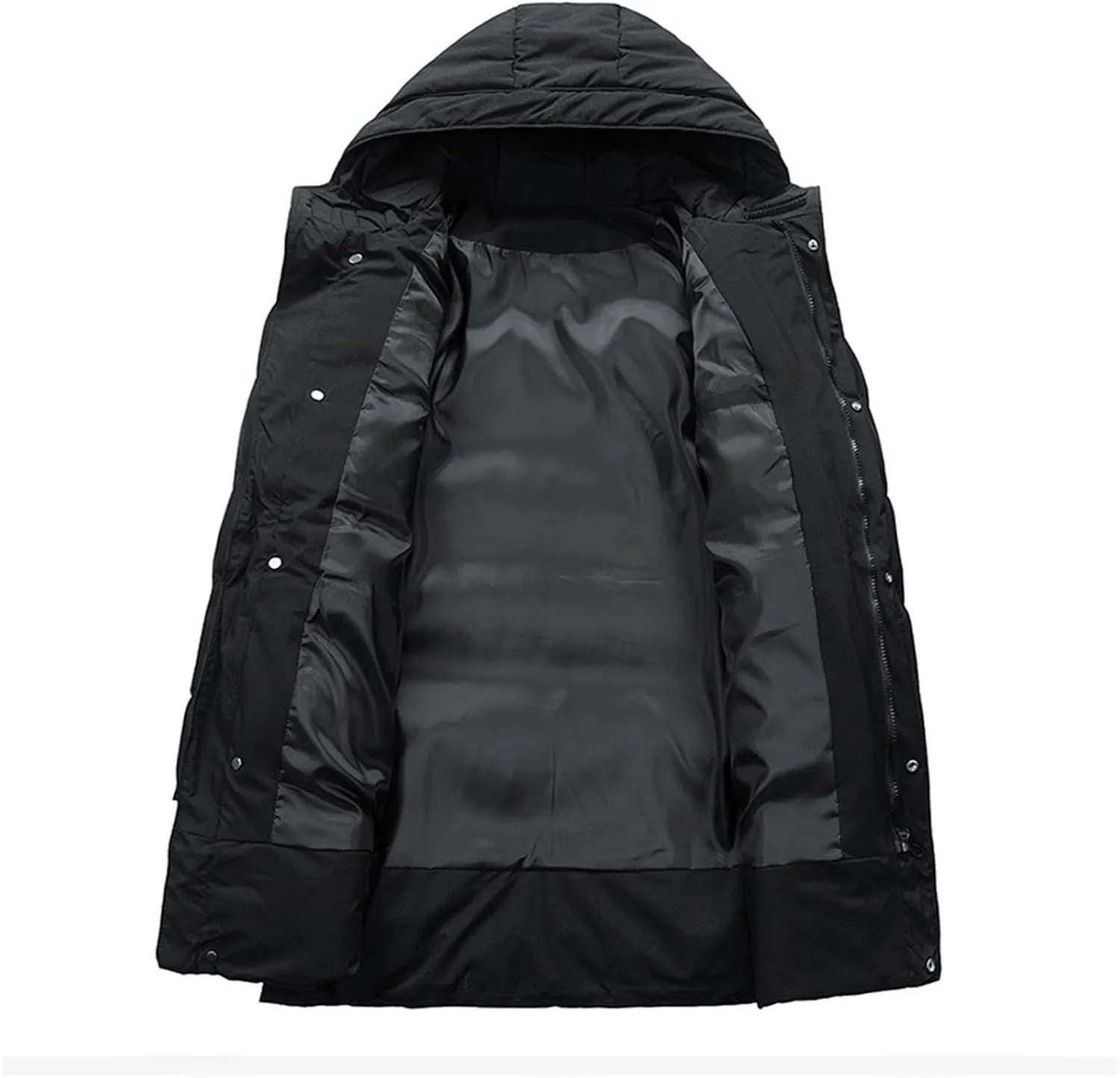 Men's Puffer Jacket Lightweight Men's Winter Thickened Solid Color Casual Lightweight Warm Winter Jackets for Men
