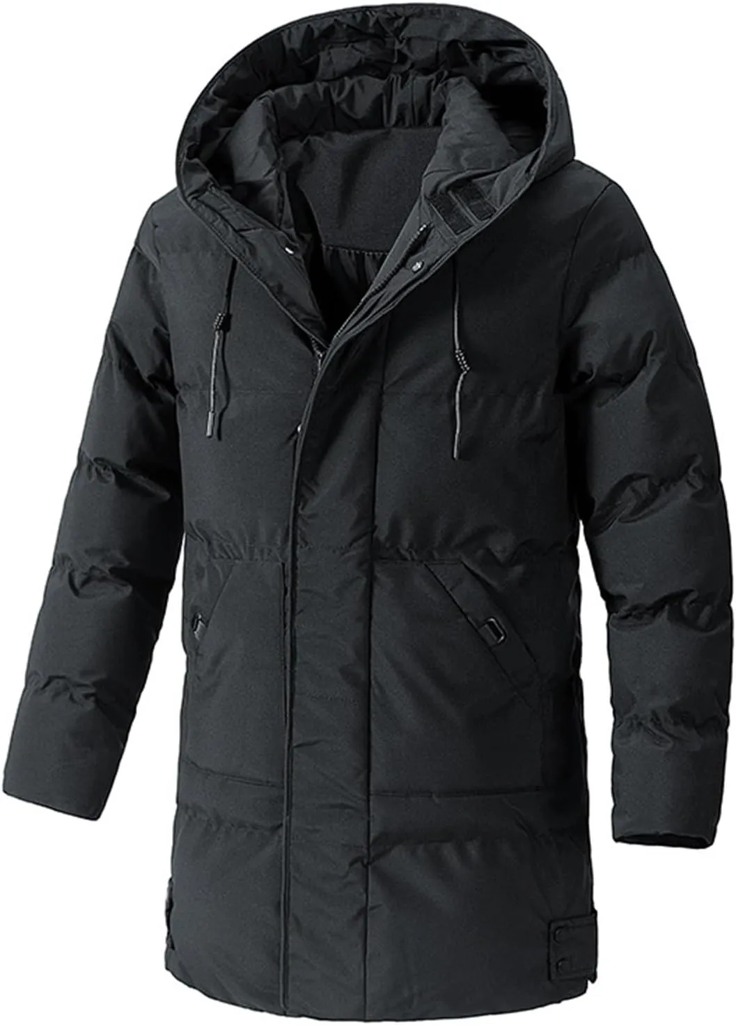 Men's Puffer Jacket Lightweight Men's Winter Thickened Solid Color Casual Lightweight Warm Winter Jackets for Men