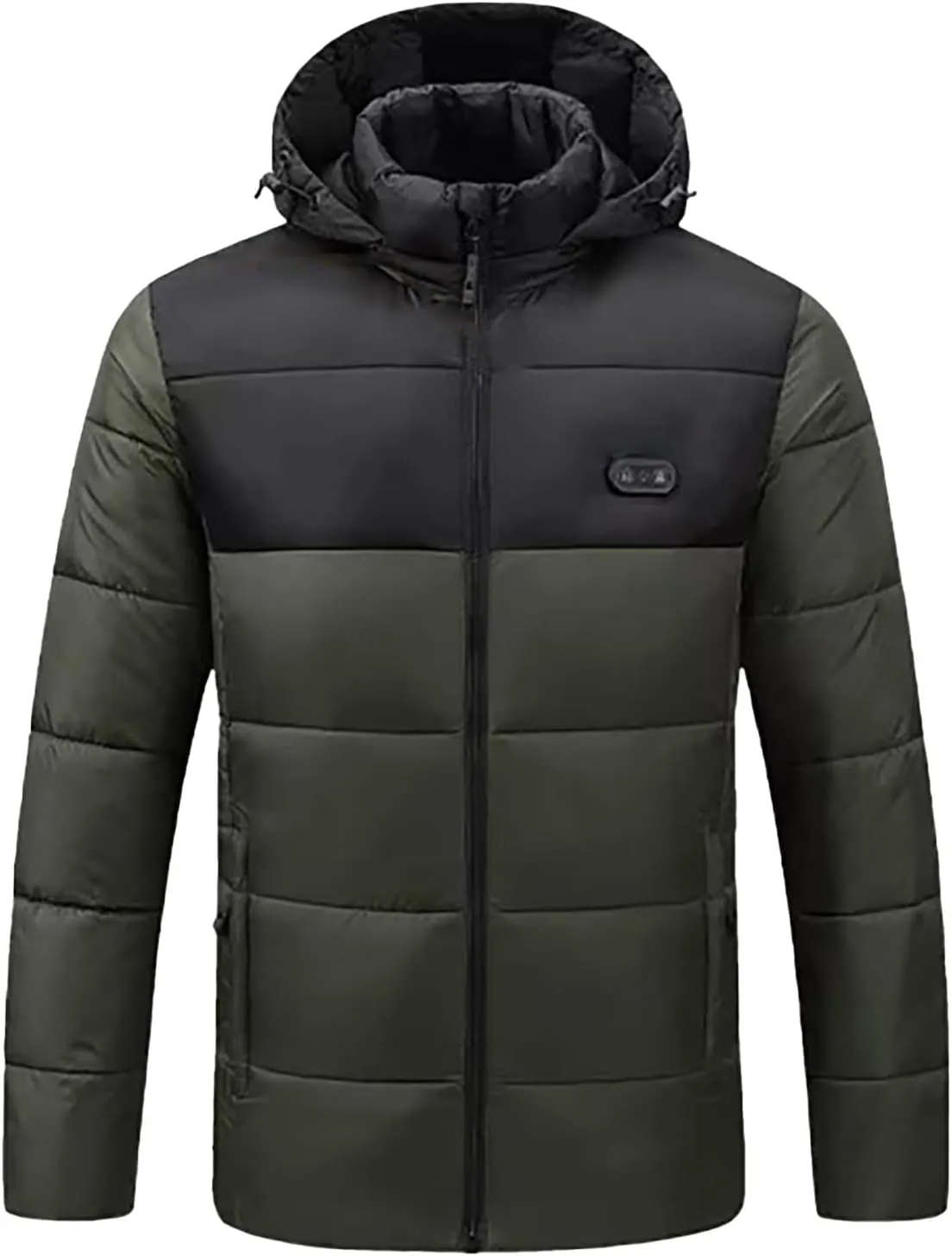 Men's Puffer Jacket Lightweight Men's Winter Thickened Solid Color Casual Lightweight Warm Winter Jackets for Men