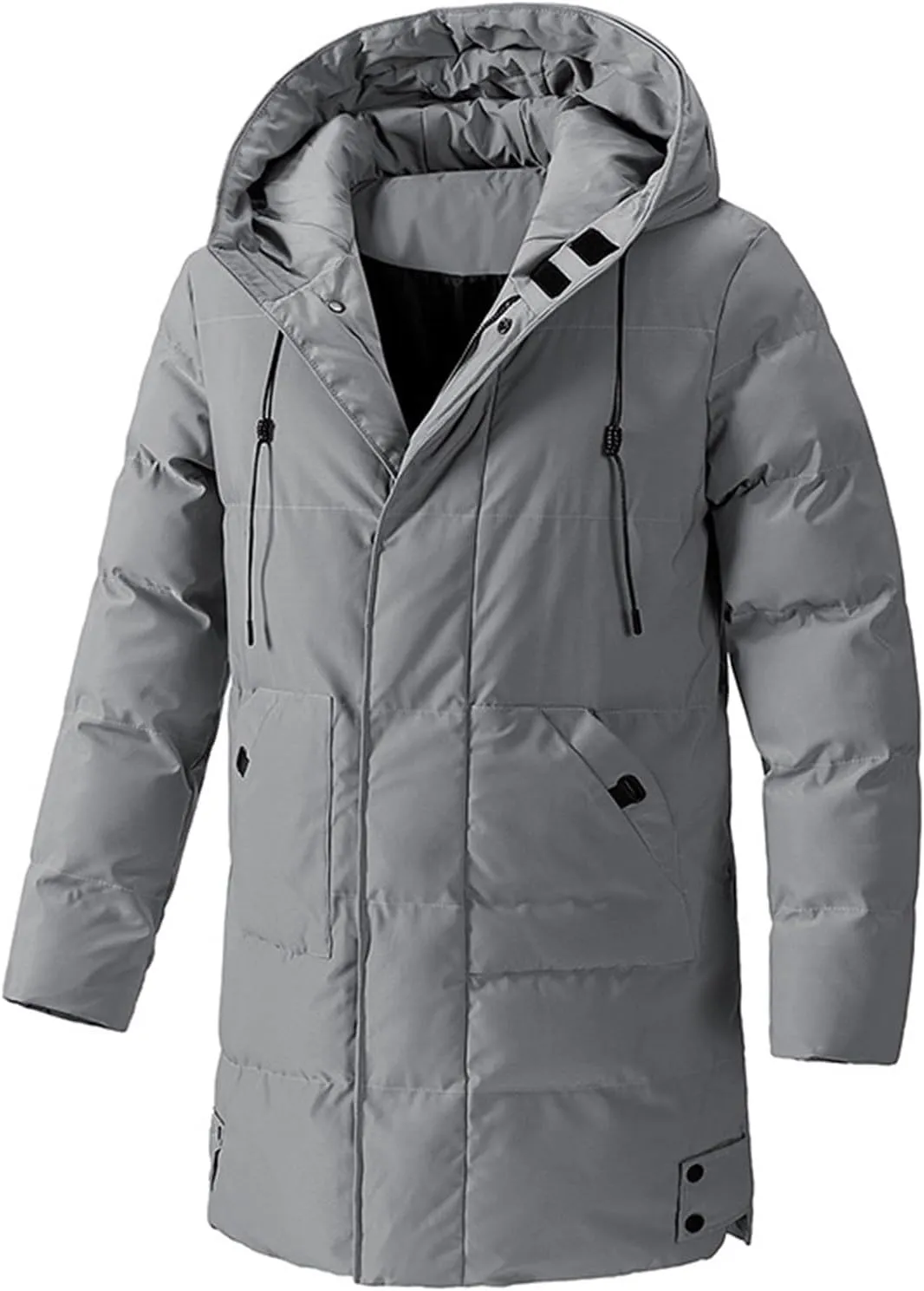 Men's Puffer Jacket Lightweight Men's Winter Thickened Solid Color Casual Lightweight Warm Winter Jackets for Men