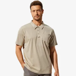 Men's Quick Dry Polo Shirts Golf Collared Shirt with Chest Pocket