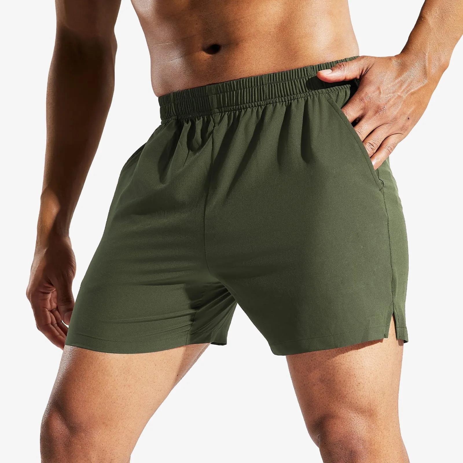 Men's Quick Dry Running Athletic Shorts with Pockets 5 Inch