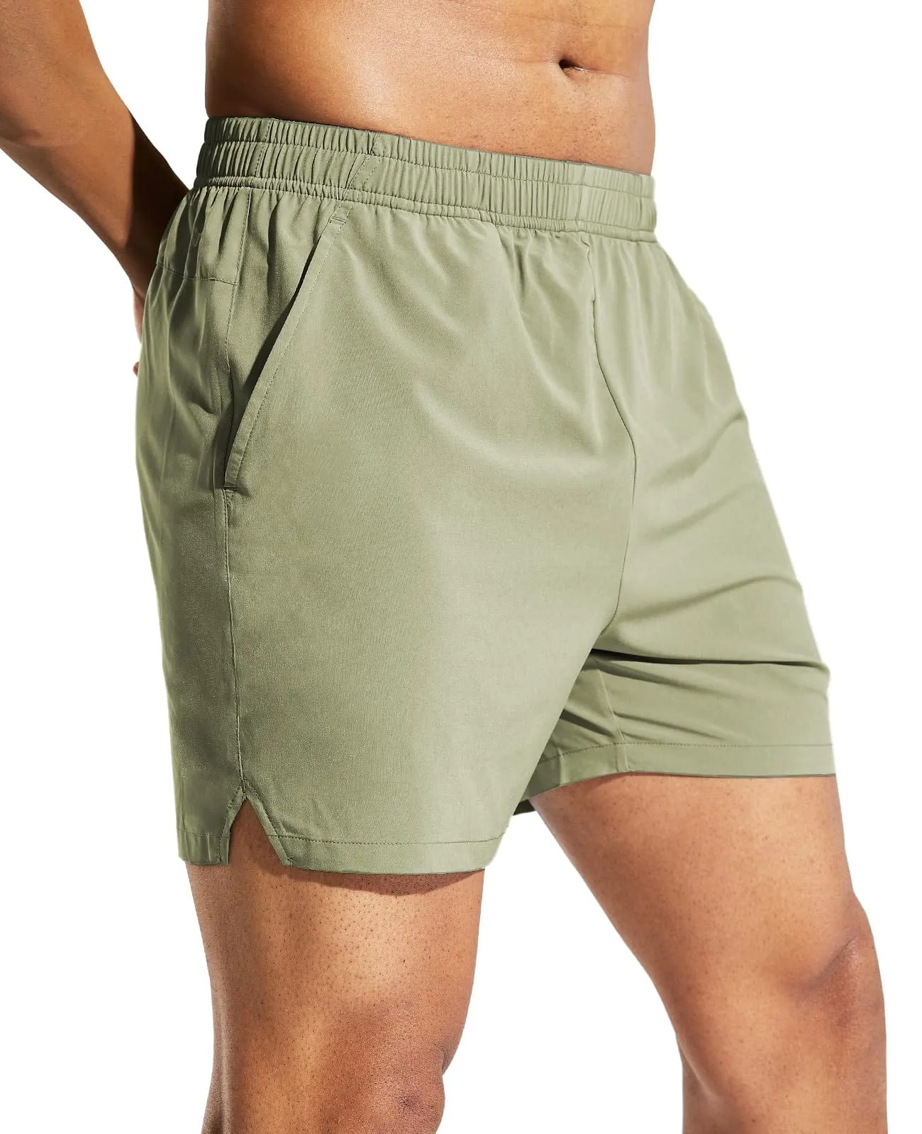 Men's Quick Dry Running Athletic Shorts with Pockets 5 Inch