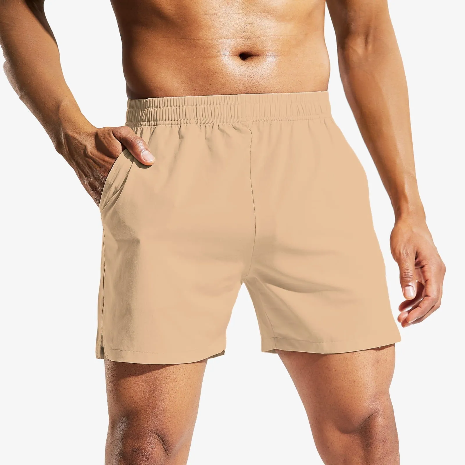 Men's Quick Dry Running Athletic Shorts with Pockets 5 Inch