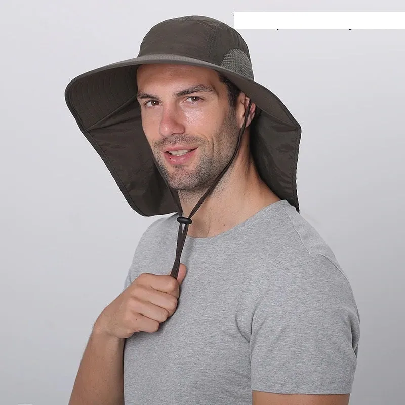 Mens Safari Hat with Neck Flap