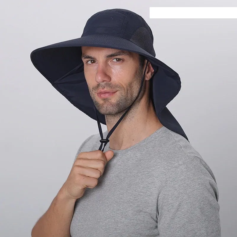 Mens Safari Hat with Neck Flap