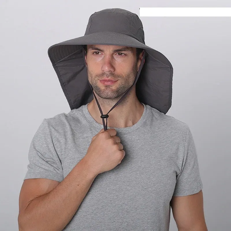Mens Safari Hat with Neck Flap