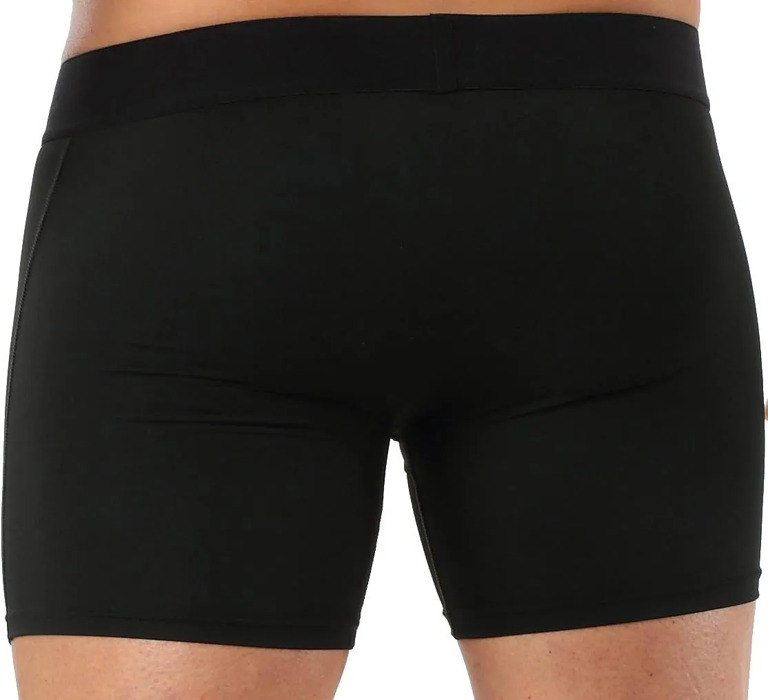 Men's Slim fit Boxer Briefs - Breathable Soft Microfiber Black