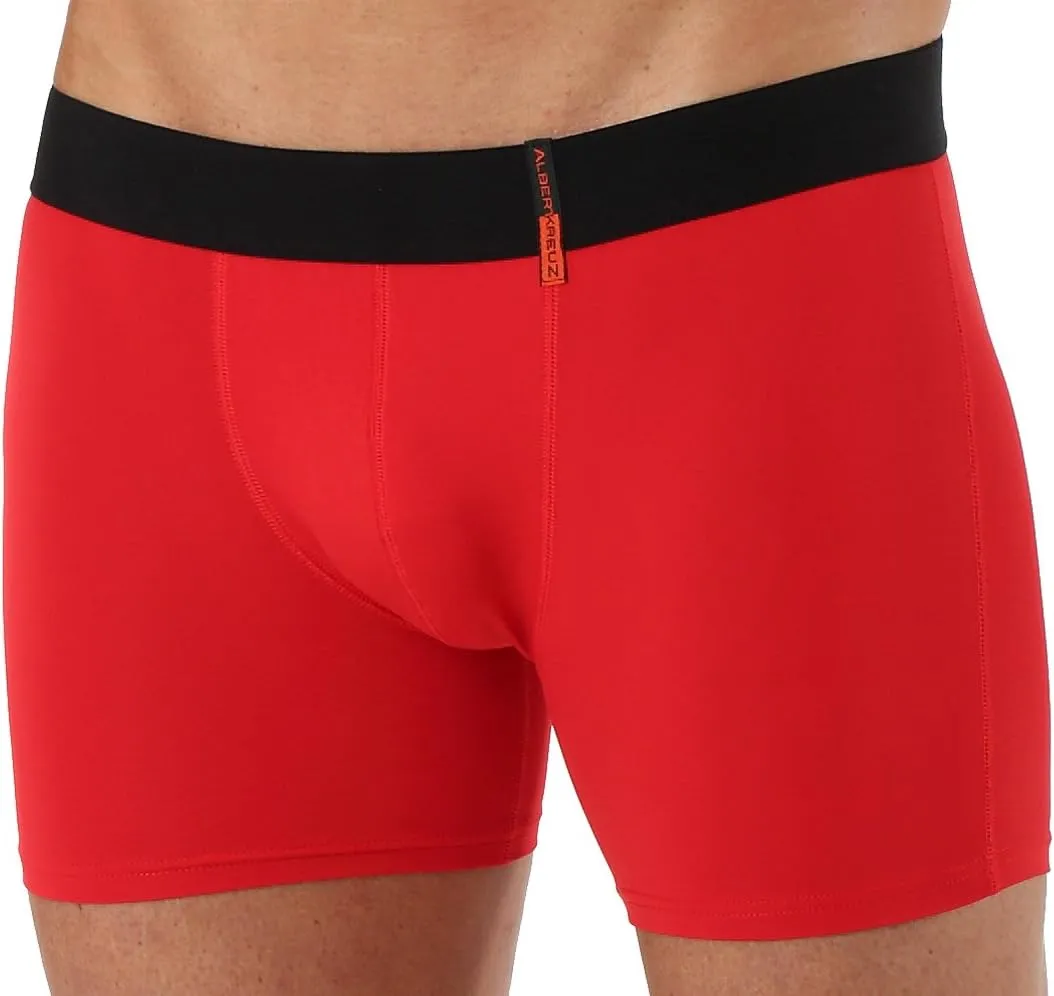 Men's Slim fit Boxer Briefs - Breathable Soft Microfiber red