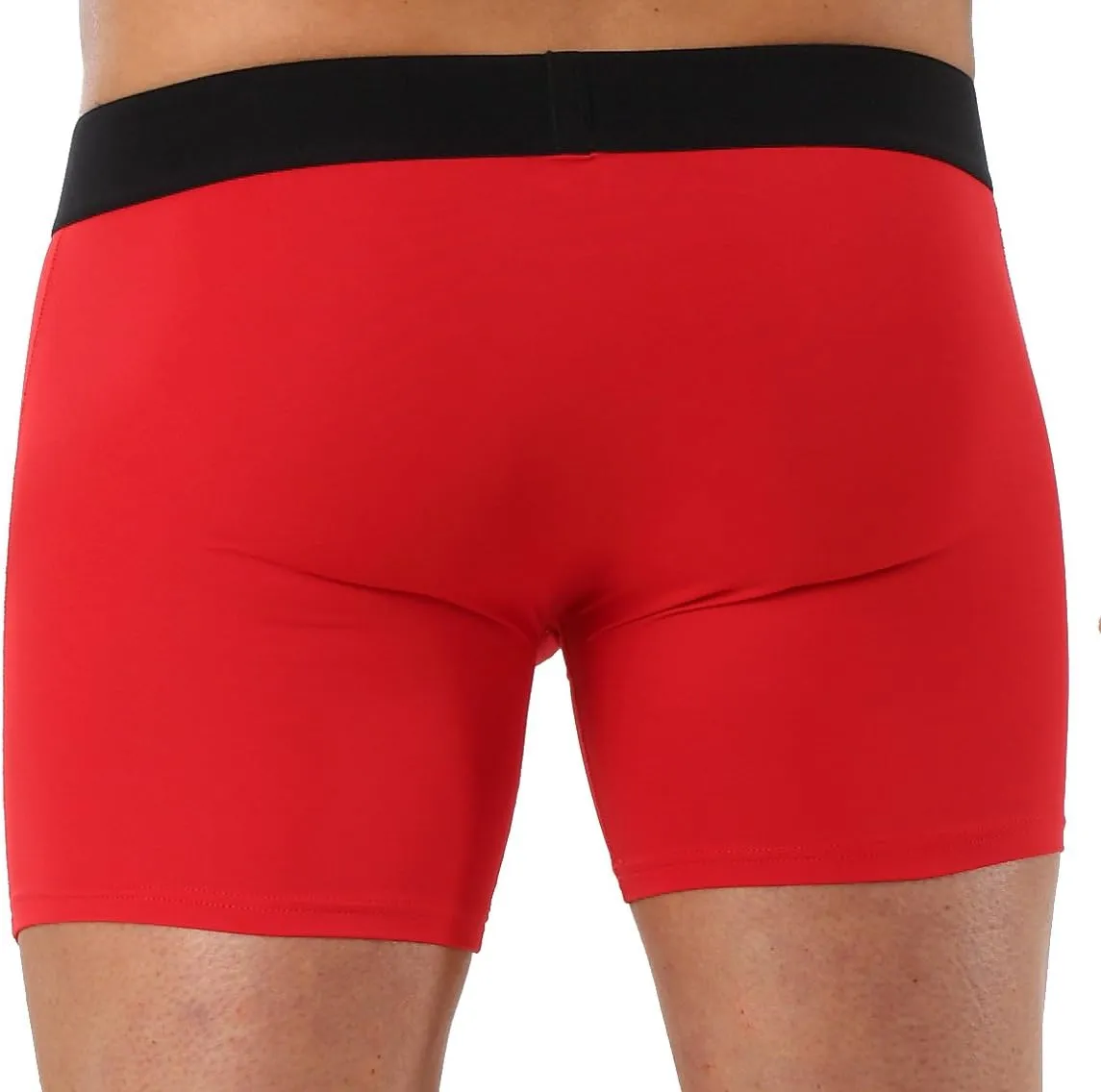 Men's Slim fit Boxer Briefs - Breathable Soft Microfiber red