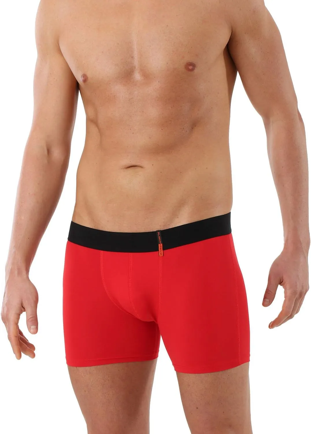 Men's Slim fit Boxer Briefs - Breathable Soft Microfiber red
