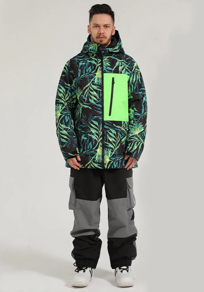 Men's Snow Suits Couples Color-blocking Outdoor Windproof Waterproof Warm Ski Suits