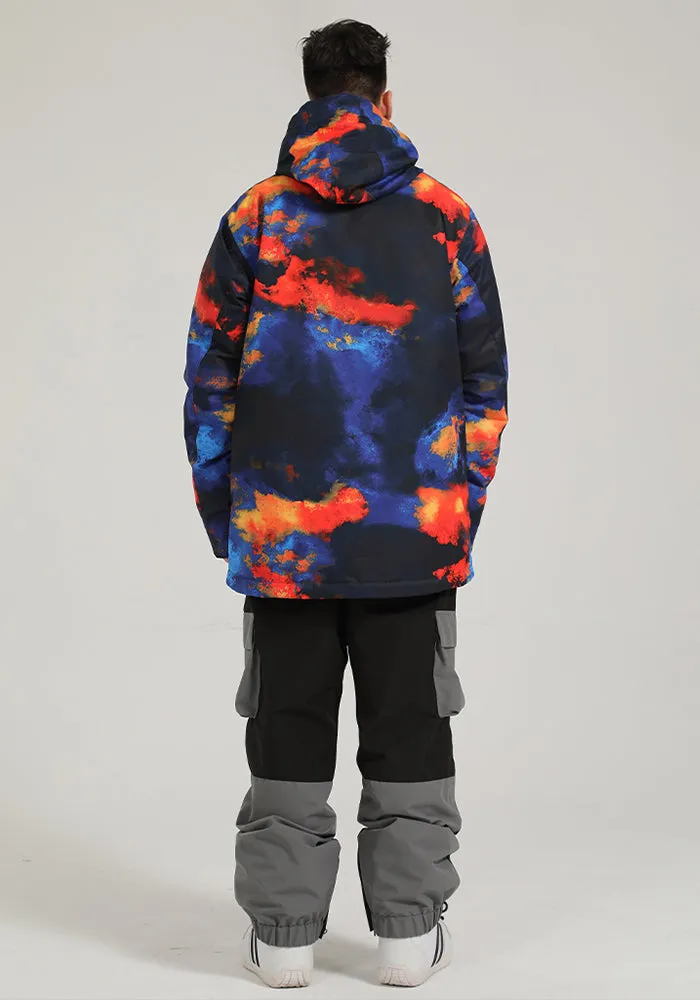 Men's Snow Suits Couples Color-blocking Outdoor Windproof Waterproof Warm Ski Suits