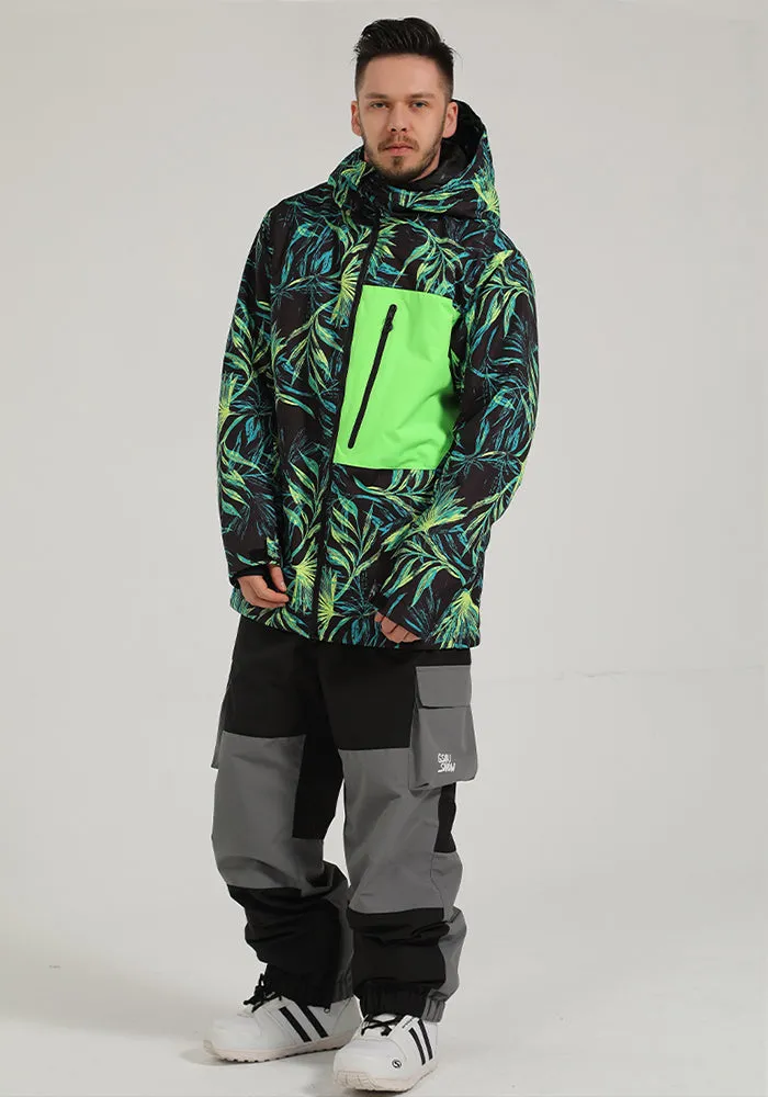 Men's Snow Suits Couples Color-blocking Outdoor Windproof Waterproof Warm Ski Suits