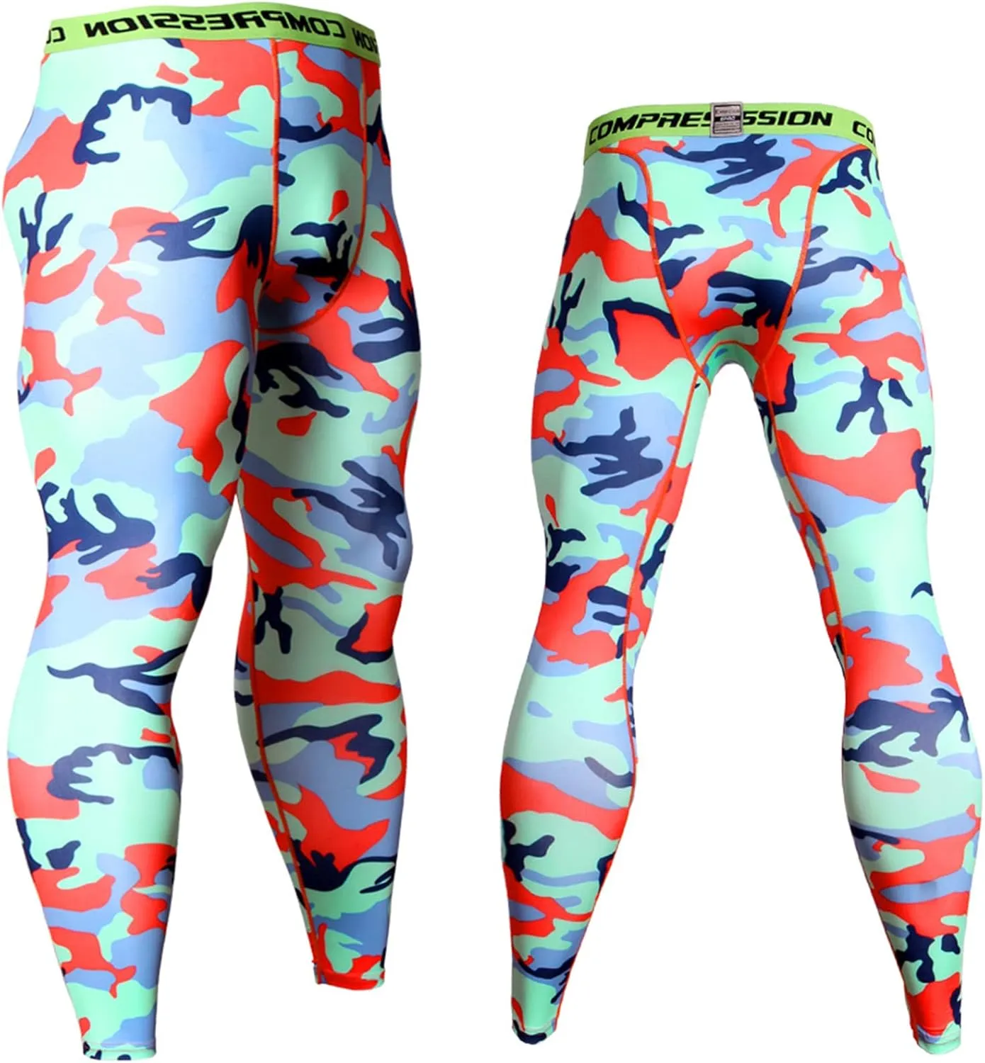 Men's Sports Compression Pants Tights Baselayer Workout Cool Dry Long Running Leggings Breathable Sports Tights Pants