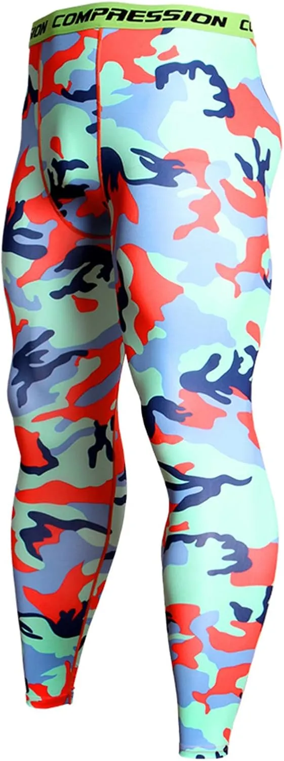 Men's Sports Compression Pants Tights Baselayer Workout Cool Dry Long Running Leggings Breathable Sports Tights Pants