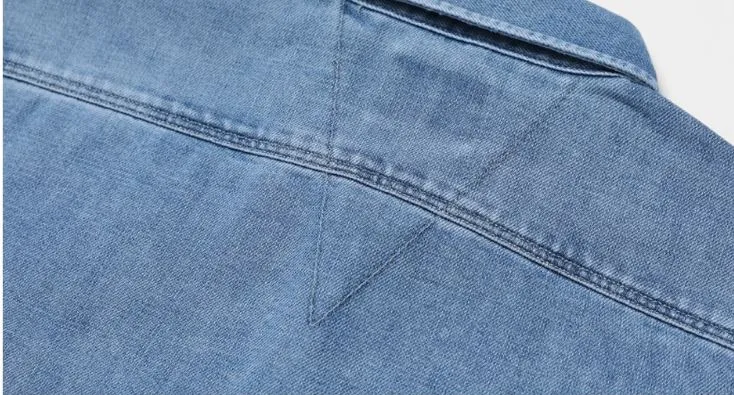 Men's Spring Denim With Pocket Shirt