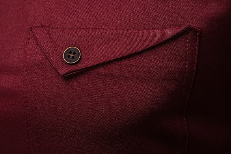 Men's Spring Long Sleeved Shirt With Collar