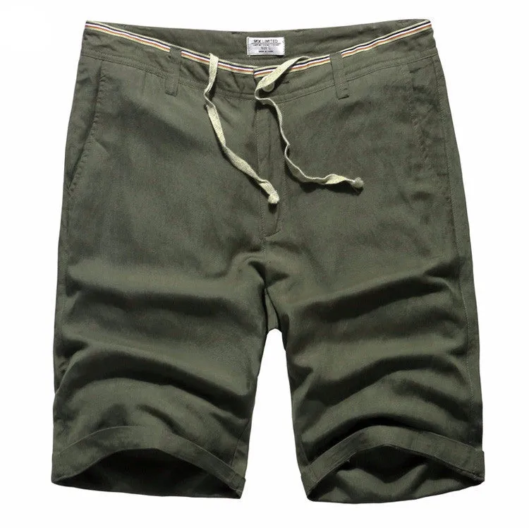 Men's Summer Linen Knee Length Shorts