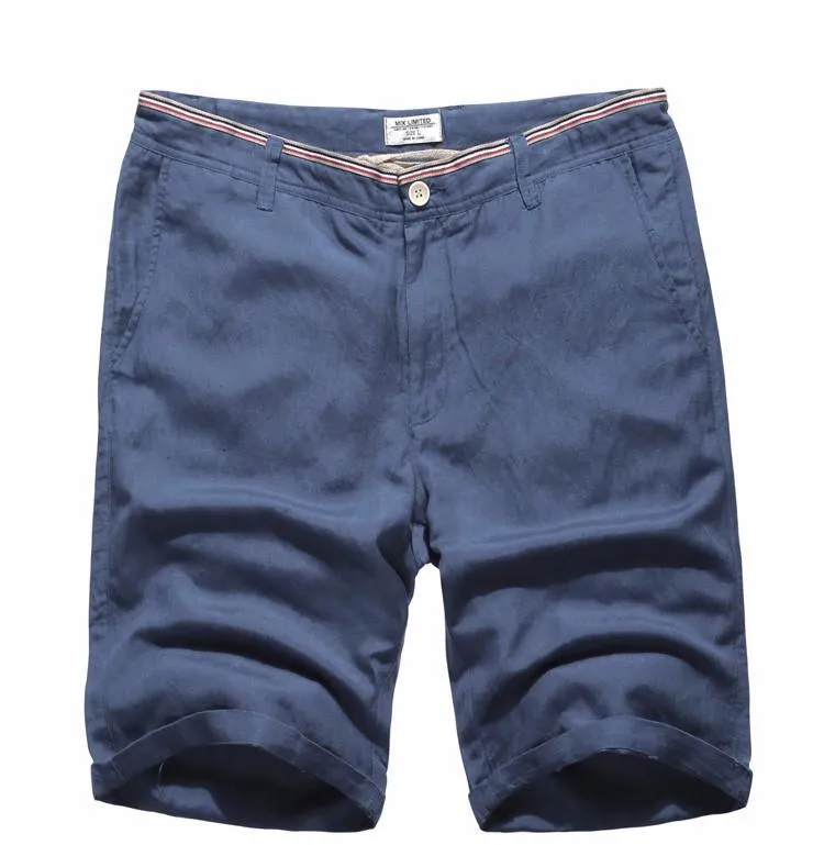 Men's Summer Linen Knee Length Shorts