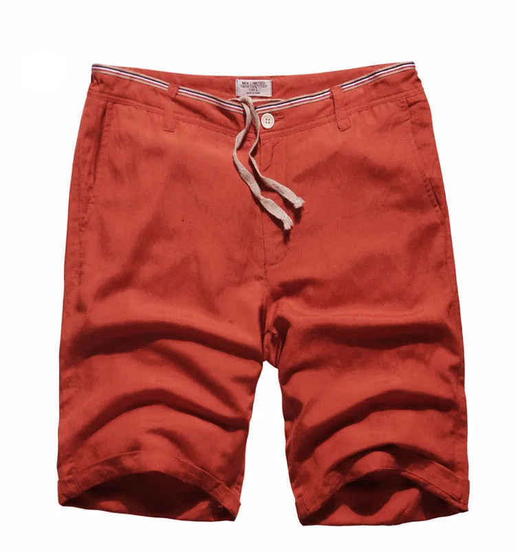 Men's Summer Linen Knee Length Shorts